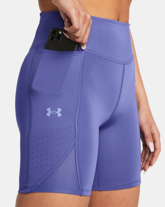 Women's UA Run Stamina ½ Tights in Purple image number 4